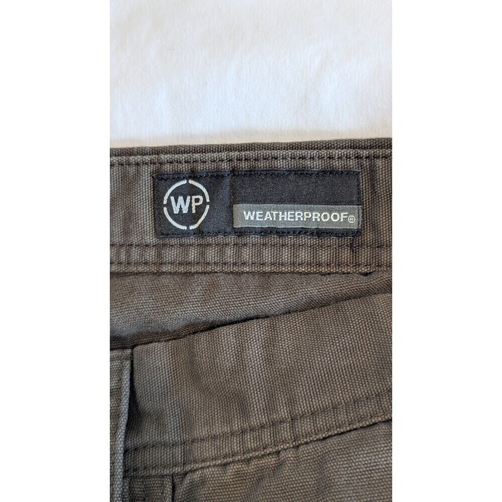 Weatherproof WP Men’s Work Pants 36x32 Dark Olive Utility Cotton - Picture 3 of 7
